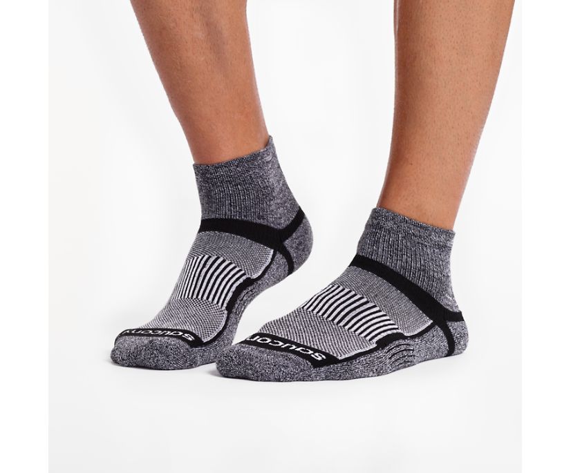 Calcetines Saucony Inferno Quarter 3-Pack Mujer Grises | México 318YXFU